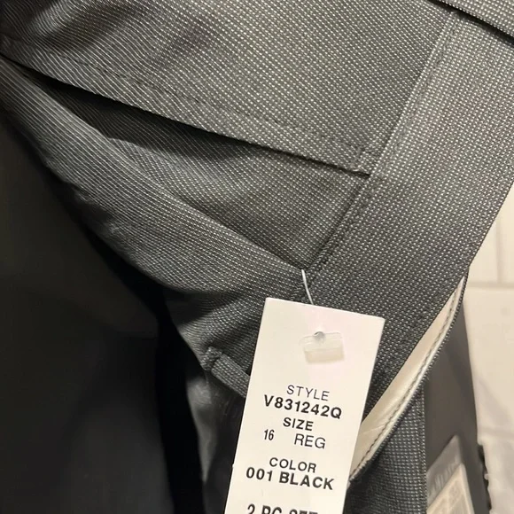 Boys 2pc Van Heusen black suit-NWT